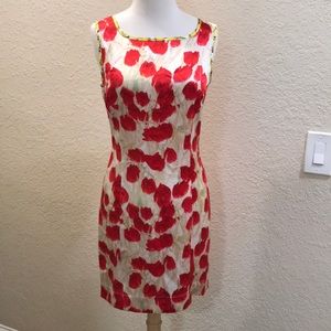 Roberto Cavalli Red and White Floral Dress